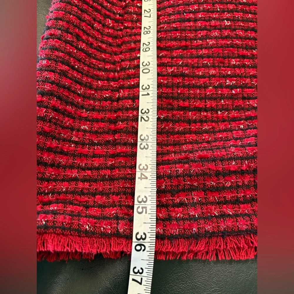 Ann Taylor Textured Red Midi Dress - Picture 15 of 15